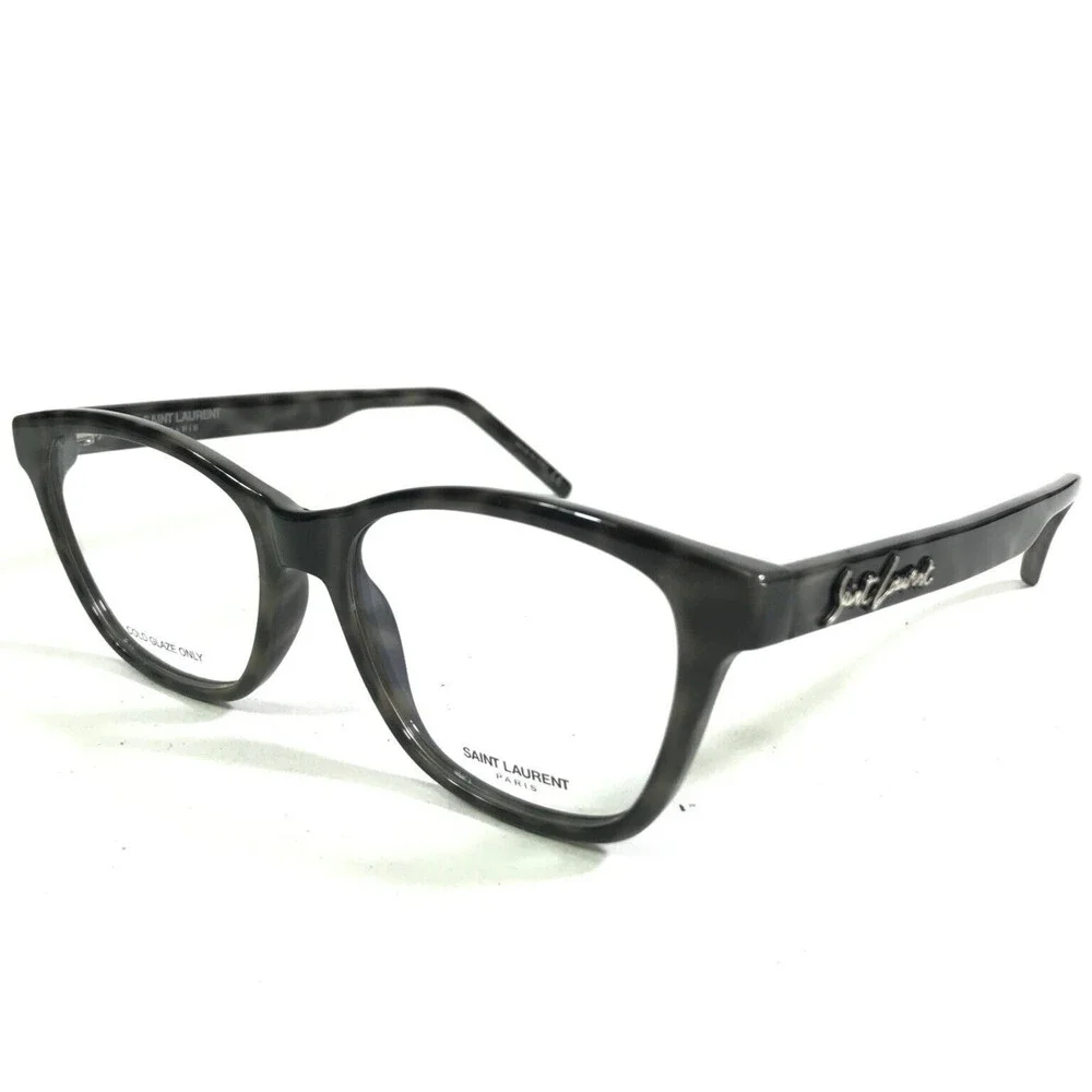 Saint Laurent Eyeglasses Frames SL338 004 Gray Tortoise Cat Eye 53-17-145